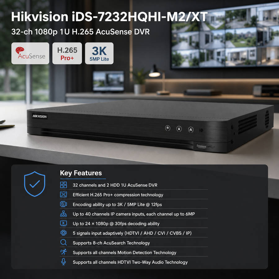 Hikvision 32ch AcuSense 3K/5MP  DVR