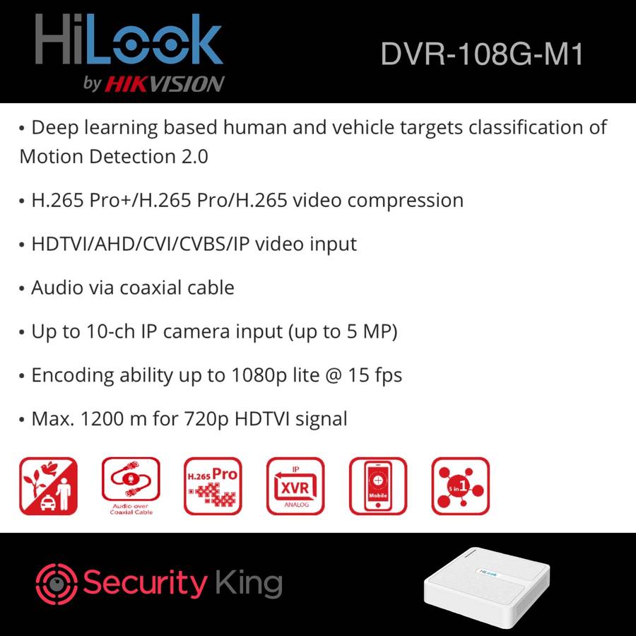 HiLook 8 Channel 1080p ColorVu Complete Kit