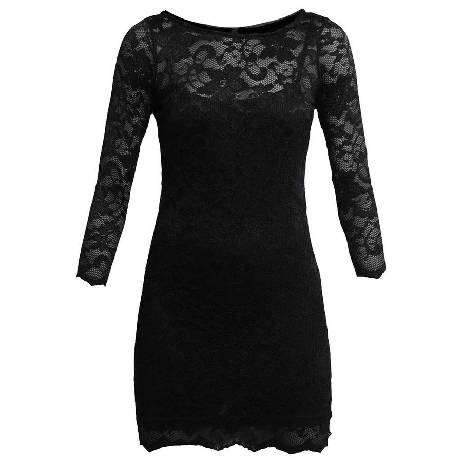 Ladies Lace Dress Black - S / BLACK