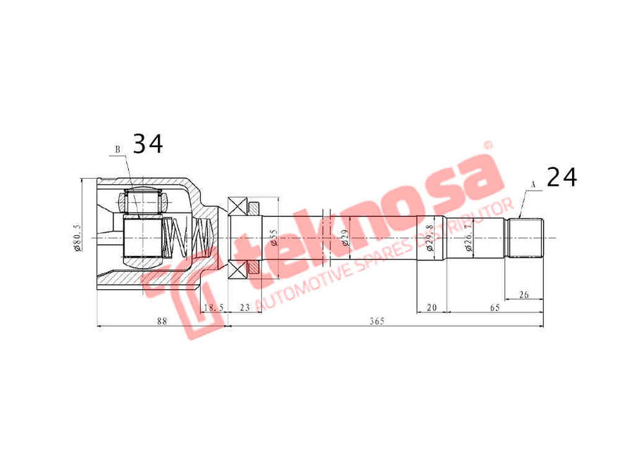 INNER CV JOINT - CT4009 (TEKNOSA)