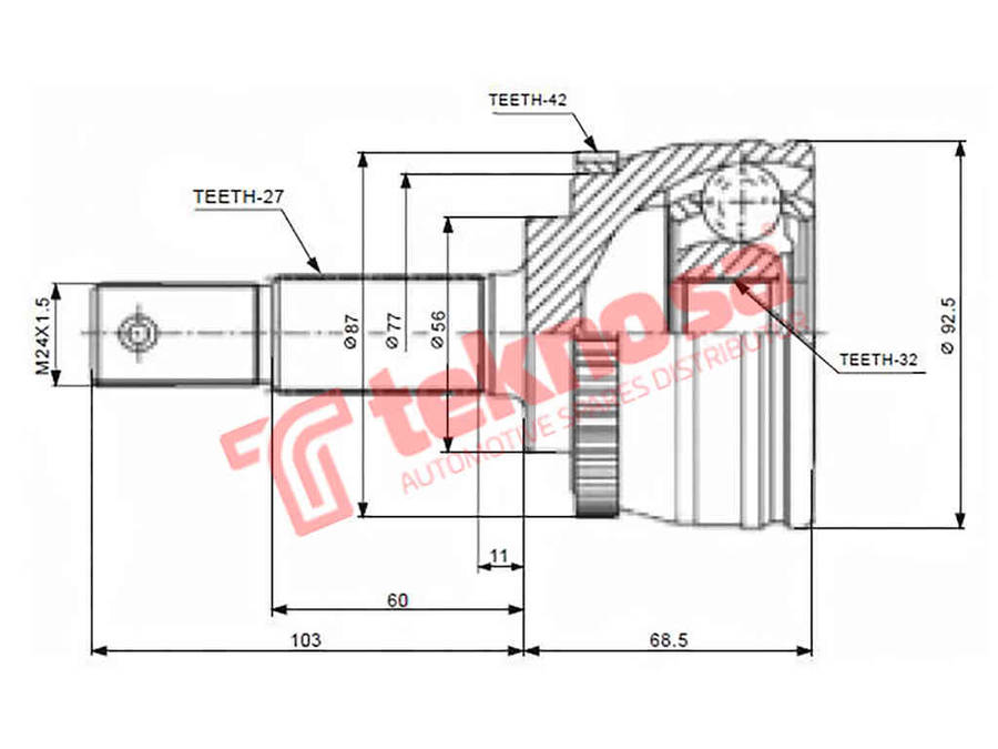 OUTER CV JOINT - NI5729A (TEKNOSA)