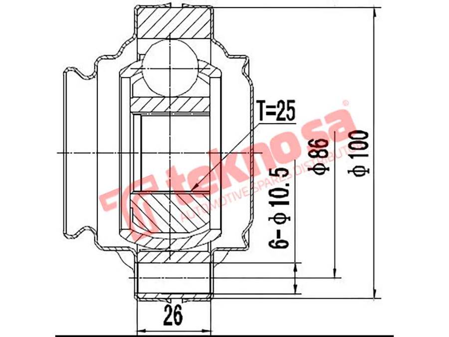 INNER CV JOINT - BM4003 (TEKNOSA)