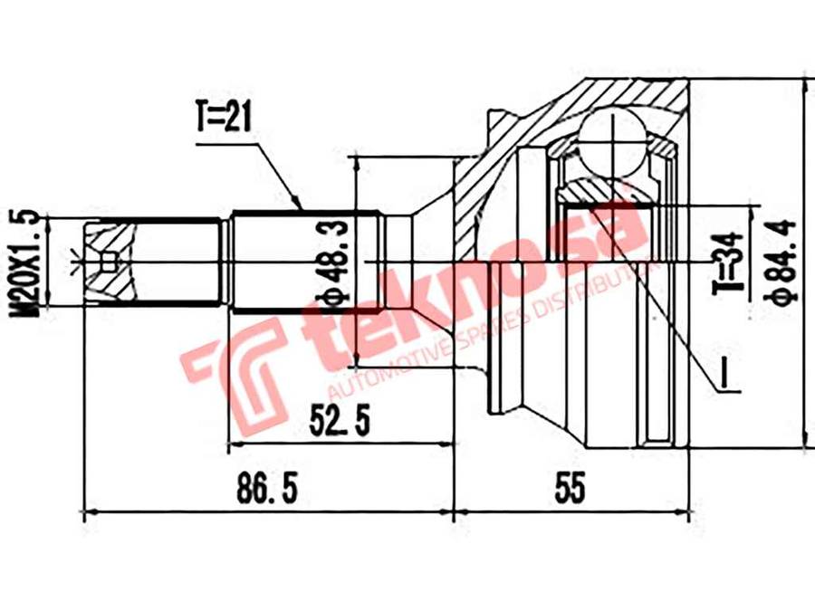 OUTER CV JOINT - CT3005 (TEKNOSA)