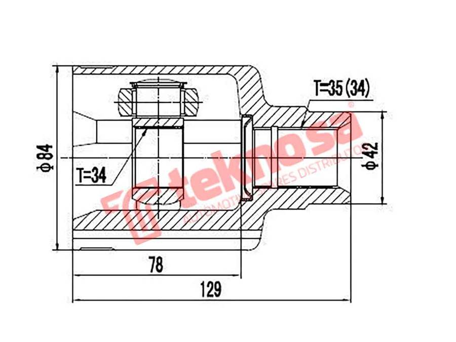 INNER CV JOINT - FD4005 (TEKNOSA)