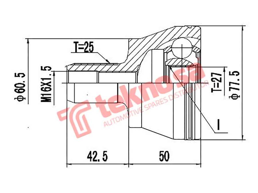 OUTER CV JOINT - ME3003 (TEKNOSA)