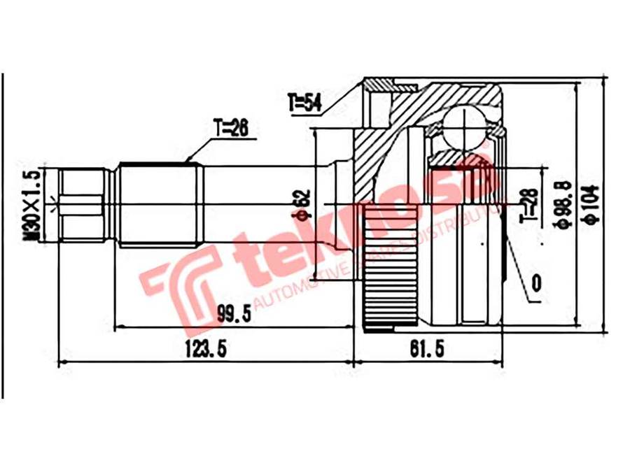 OUTER CV JOINT - ME3006A (TEKNOSA)