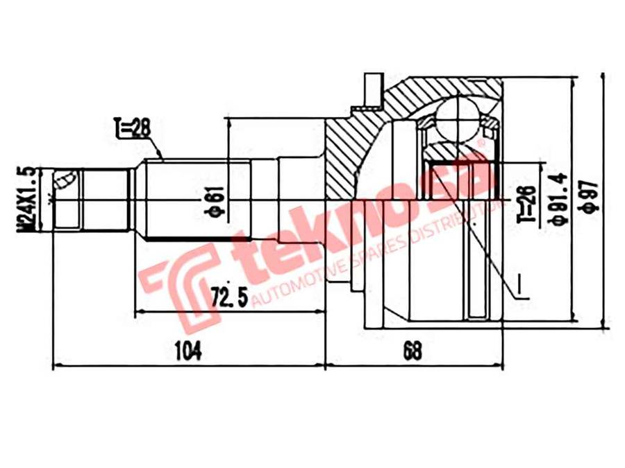 OUTER CV JOINT - MZ3009 (TEKNOSA)