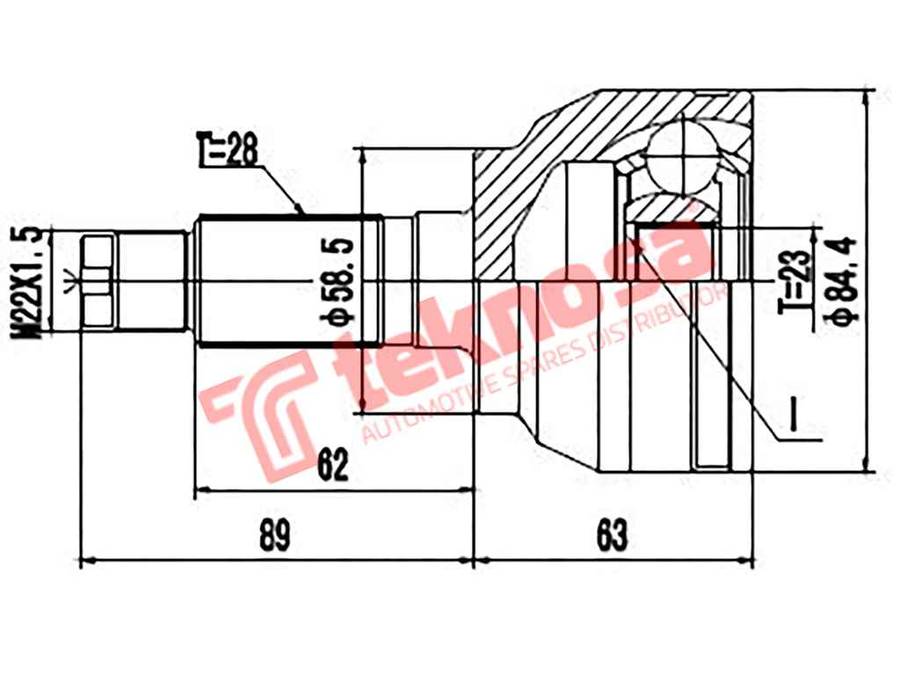 OUTER CV JOINT - MZ3010 (TEKNOSA)
