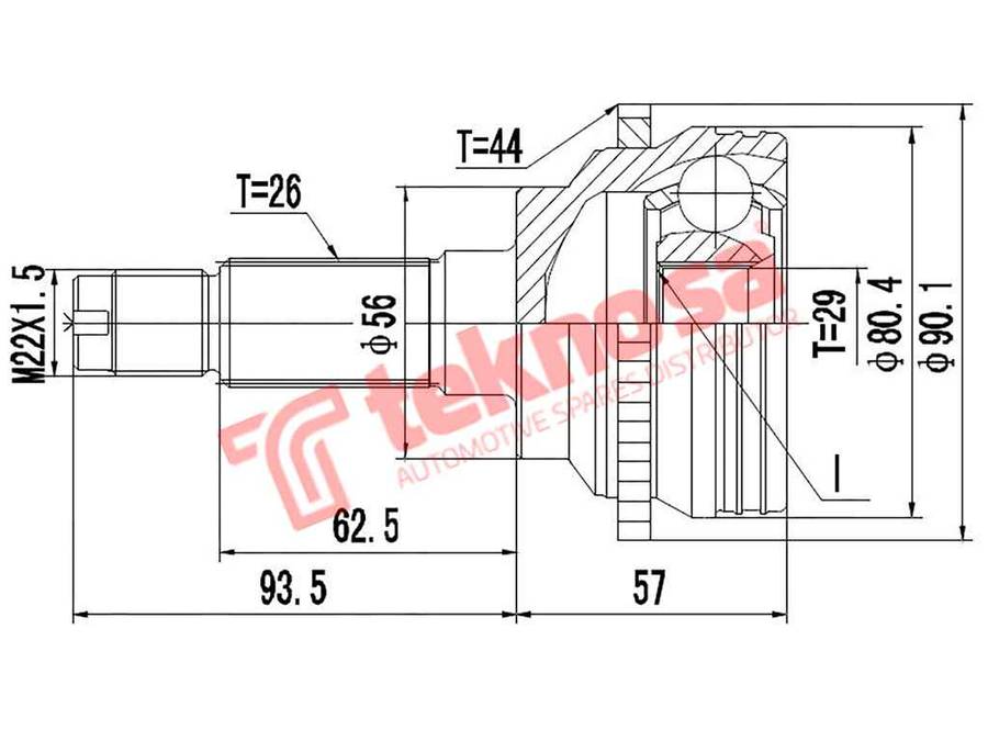 OUTER CV JOINT - MZ5946A (TEKNOSA)