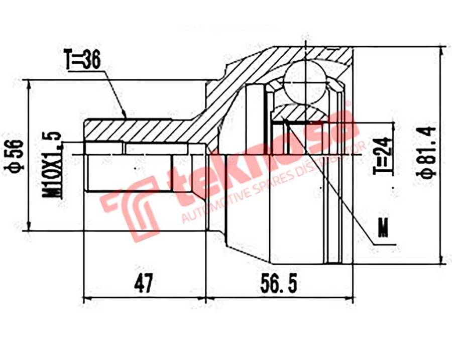 OUTER CV JOINT - MZ74401 (TEKNOSA)
