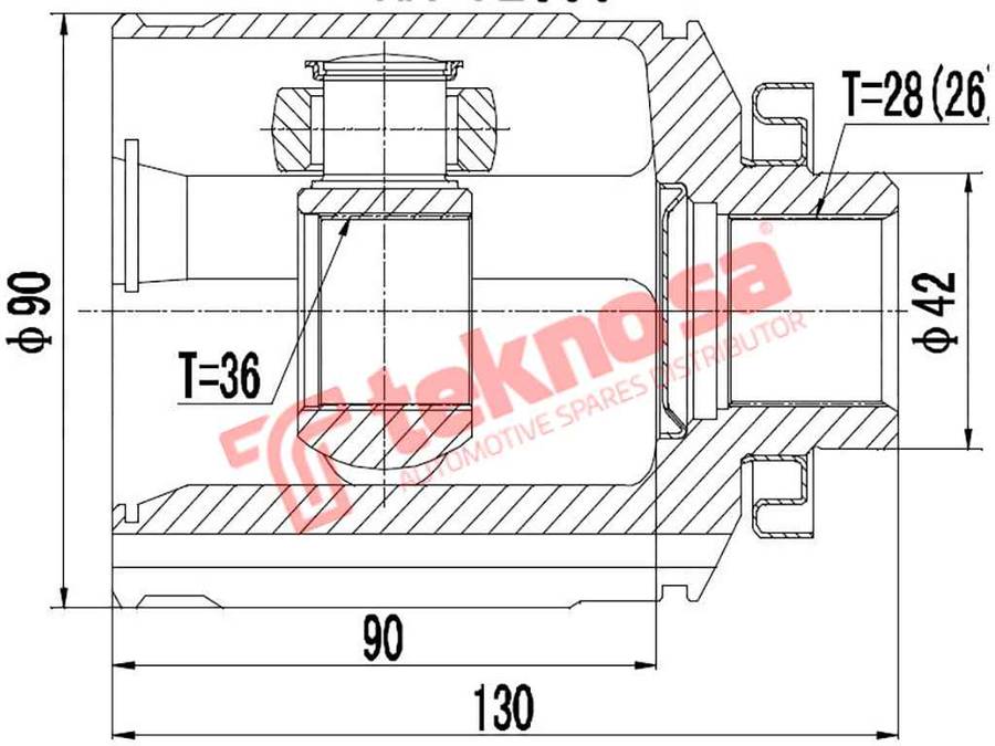 INNER CV JOINT - MZ8069 (TEKNOSA)
