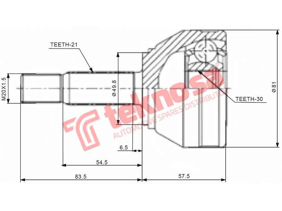 OUTER CV JOINT - RN5724 (TEKNOSA)
