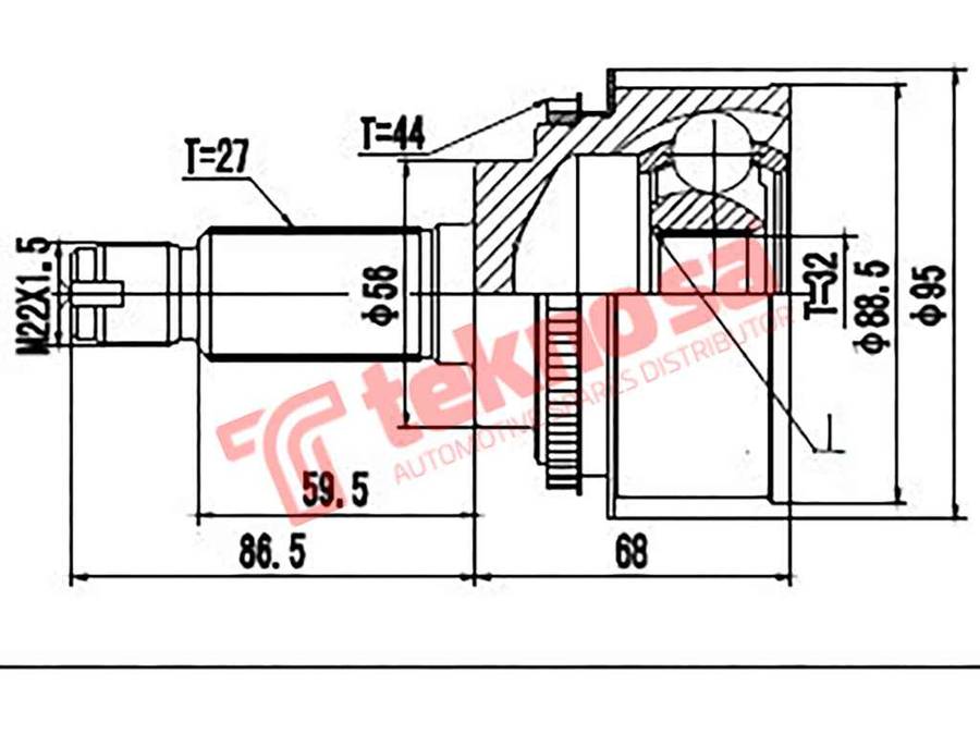 OUTER CV JOINT - SB3003A (TEKNOSA)