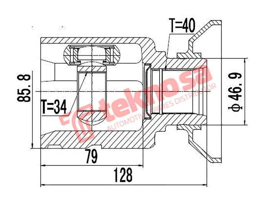 INNER CV JOINT - VW4007 (TEKNOSA)