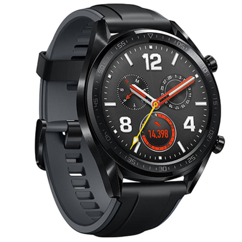 Huawei Watch GT Sport (Bluetooth, Black Silicone, 46mm, Special Import)