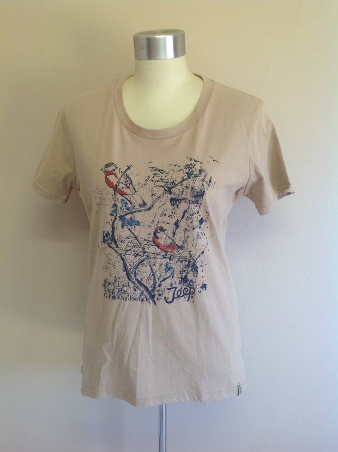 Jeep Ladies T-shirt Variety - L / Biscuit Birds