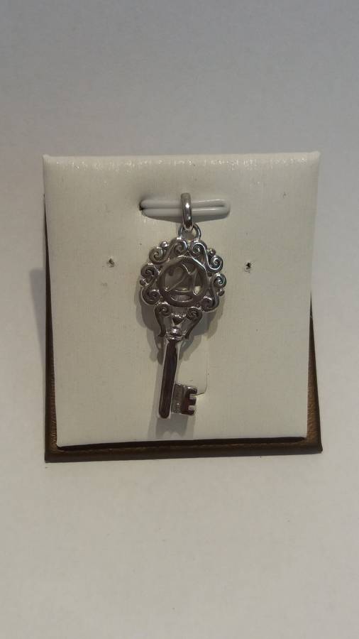 Sterling Silver 21st key pendant