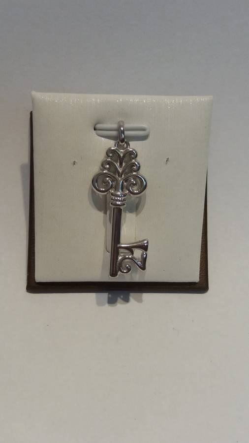 Sterling Silver 21st key pendant