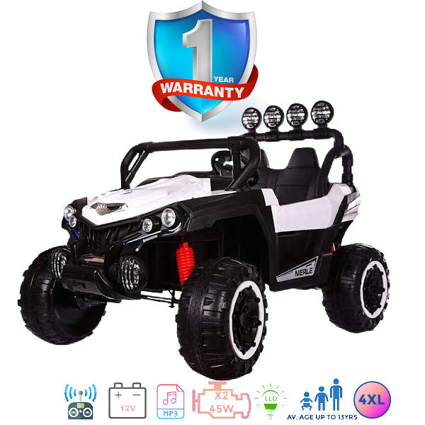 Kids Electric Ride On Car Grand UTV -4XL - White
