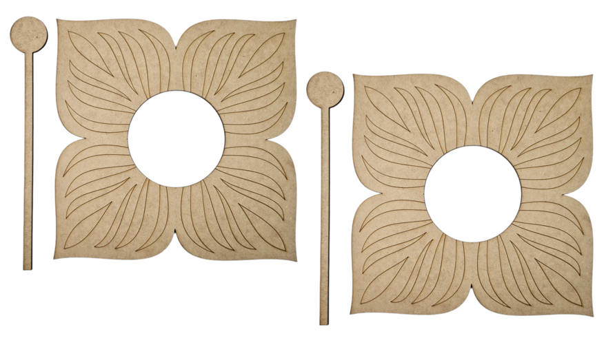 Curtain Tie Back Set of 2 - Square Leaf