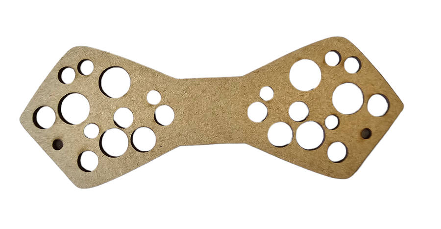 Single Layer Laser Cut MDF Bow-tie blank for DIY Project