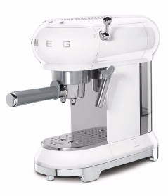Smeg Retro Espresso Coffee Machine Ice-White ECF01WHEU