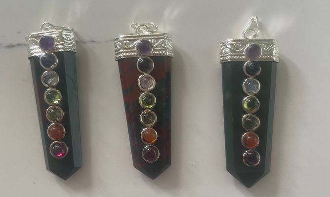 Bloodstone Chakra Pendant