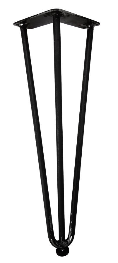 3 Rod 425mm Height/Level Adjustable 12mm Hairpin Leg Each - Raw steel