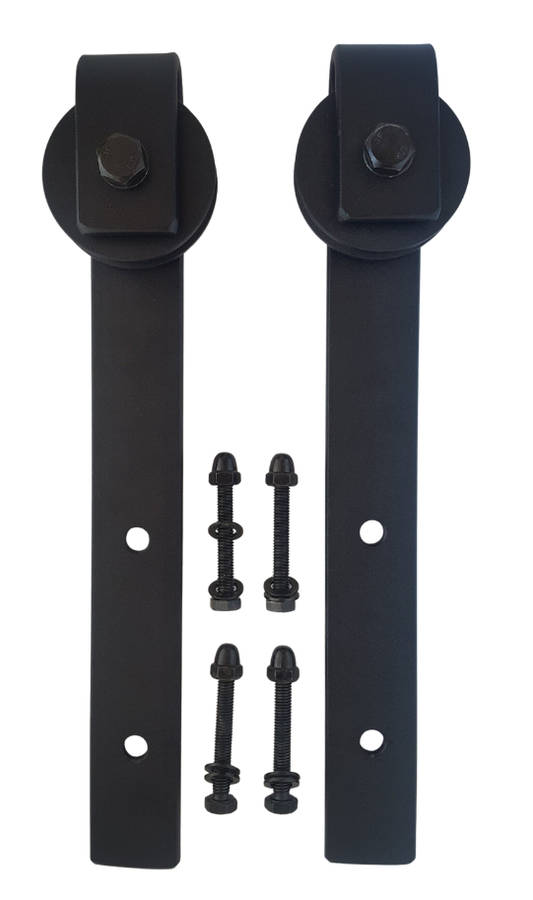 Premium Barn Door Wheel & Bracket Assembly Only - 70mm Aluminium Wheel