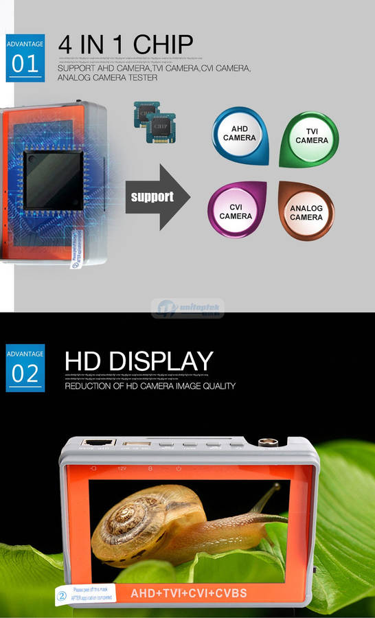 AHD CCTV Tester 4 in 1