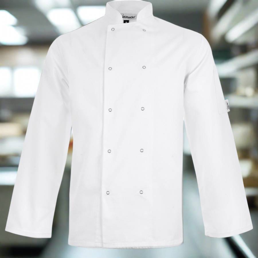 Unisex Long Sleeve Zest Chef Jacket - White / 5XL