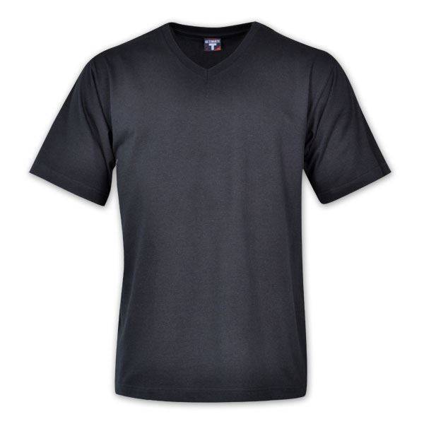 ULTIMATE T - 170g Combed Cotton V-neck T-shirt - Black / 4XL