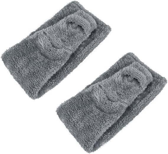 Fluffy Thigh High Leg Warmer Socks - Grey