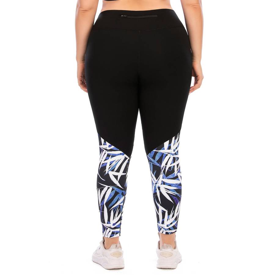 Iconix Plus Size Ladies Blue and White Leggings