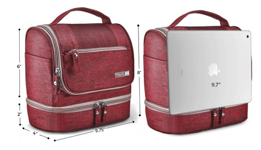 Large Waterproof Hanging Travel Toiletry Bag - Sky Blue