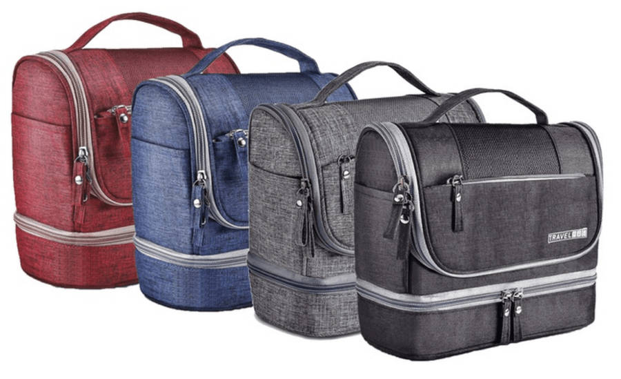 Large Waterproof Hanging Travel Toiletry Bag - Sky Blue