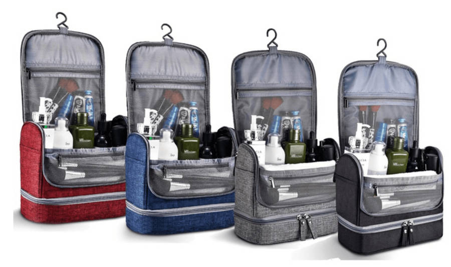 Large Waterproof Hanging Travel Toiletry Bag - Sky Blue