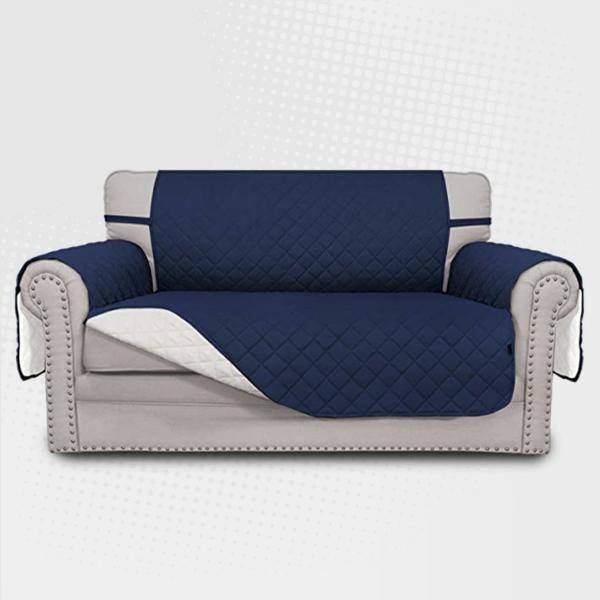 Quick Fit Sofa Protectors Cover - Two Seater - Navy Blue