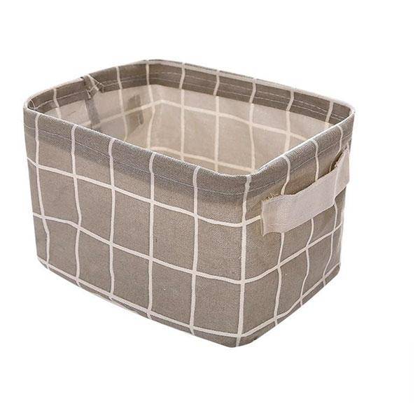 Table Top Storage Organiser-Various Printed - Grey Check Printed