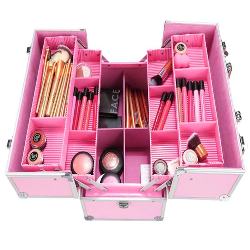 Train Case Cosmetic Organizer Box 7400 - Black