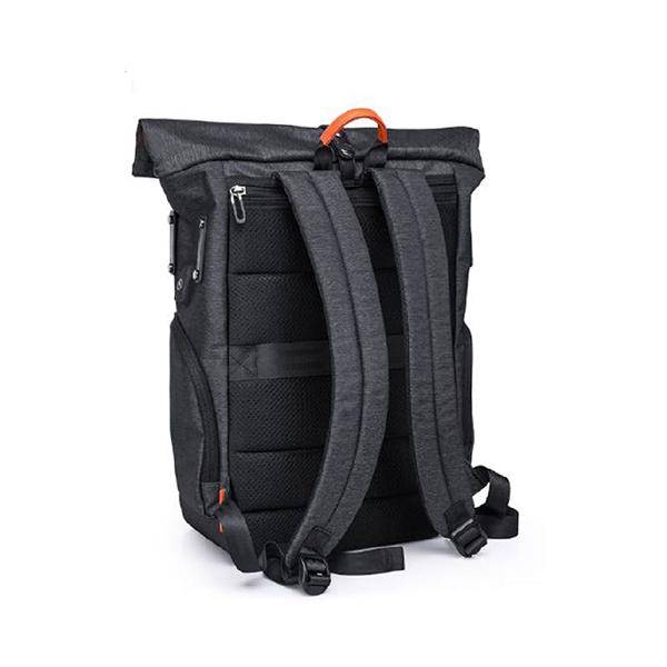 Unisex Black Extendable Backpack with USB Charging Port