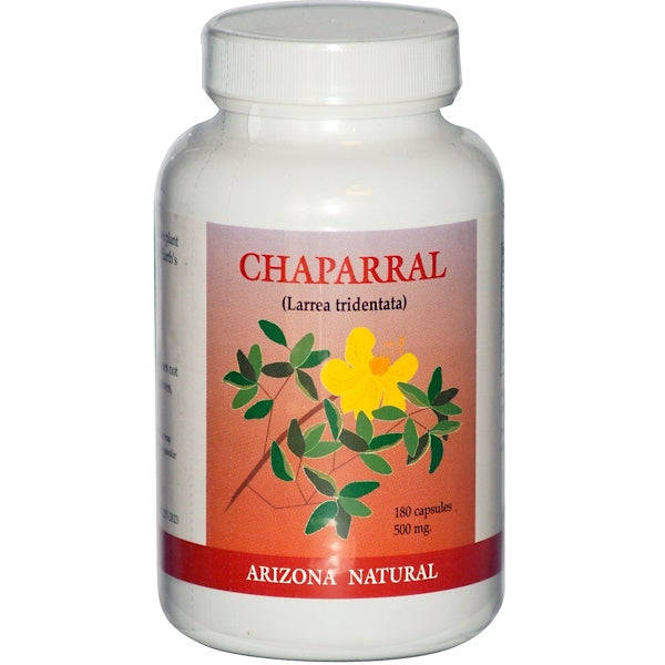 Arizona Natural, Chaparral, Larrea Tridentata, 500 mg, 180 Capsules