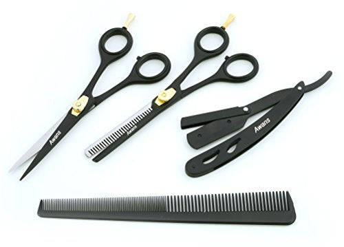 Hairdressing Barber Salon Scissors Razors Edge Series 6", Thinning Scissors 6", Shaving Razor Set...