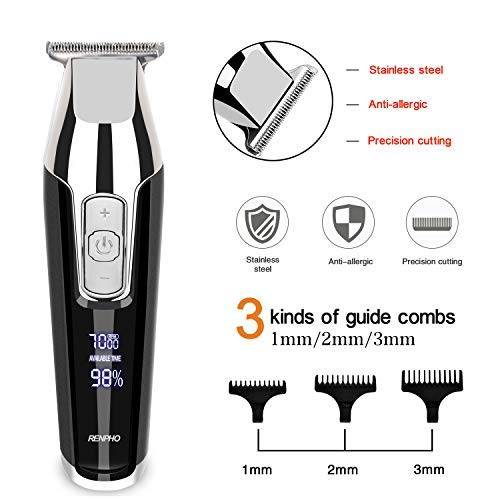 RENPHO Cordless Hair Clippers Beard Trimmer Hair Trimmer Rechargeable Hair Cutting Kit for Men...