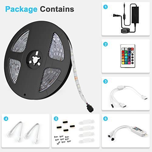 Hedynshine 33 Ft LED Strip Lights, WiFi LED Light Strip Kit with 300 LEDs SMD 5050 RGB TV Light, ...
