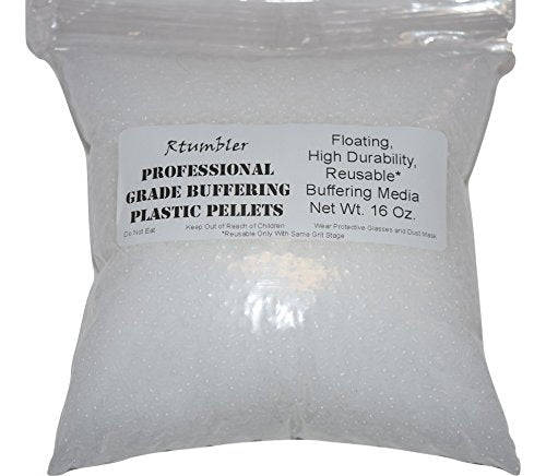 Rock Tumbler Grit for 15 pound Tumbler With 1 Pound Plastic Buffering Pellets