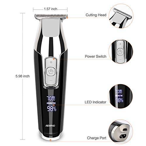 RENPHO Cordless Hair Clippers Beard Trimmer Hair Trimmer Rechargeable Hair Cutting Kit for Men...