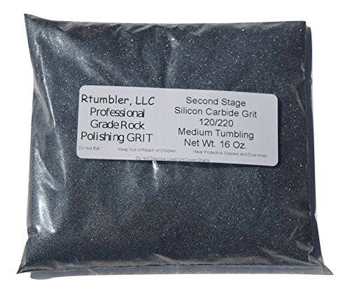 Rock Tumbler Grit for 15 pound Tumbler With 1 Pound Plastic Buffering Pellets