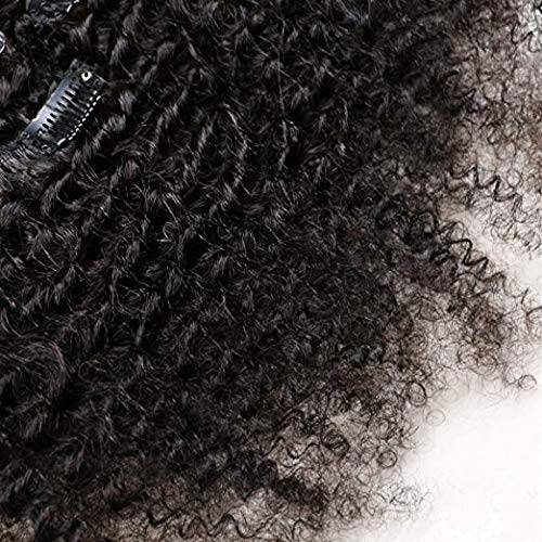 Afro Kinky Curly Hair Clip In Human Hair Extensions 4B 4C 100% Human Natural Black Color Hair Cli...