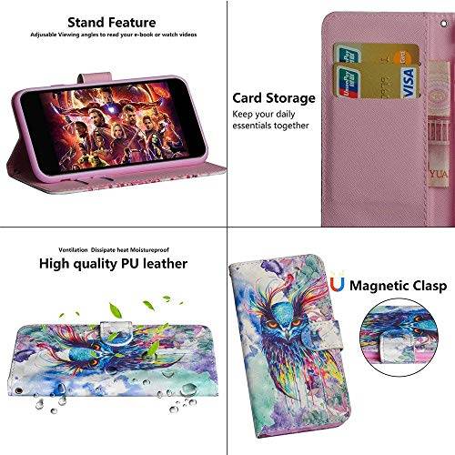 COTDINFOR Samsung J4 Plus 2018 Cover 3D Effect Painted Premium PU Leather Wallet Cover Case With ...